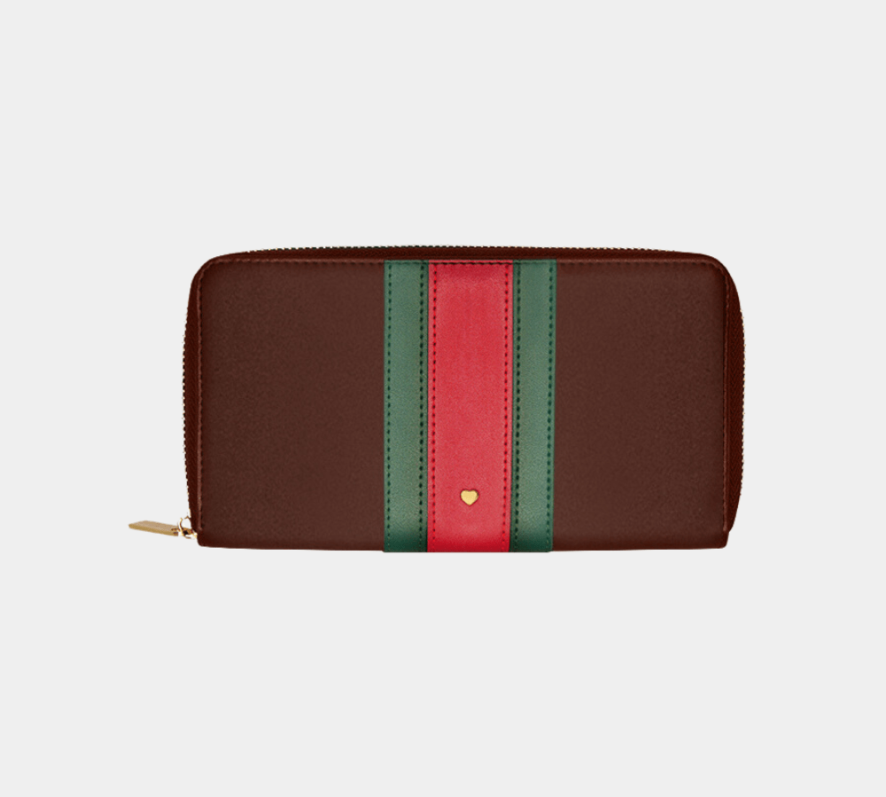 Brown Stripe Rowan long Purse - Johnny Loves Rosie - JLR London