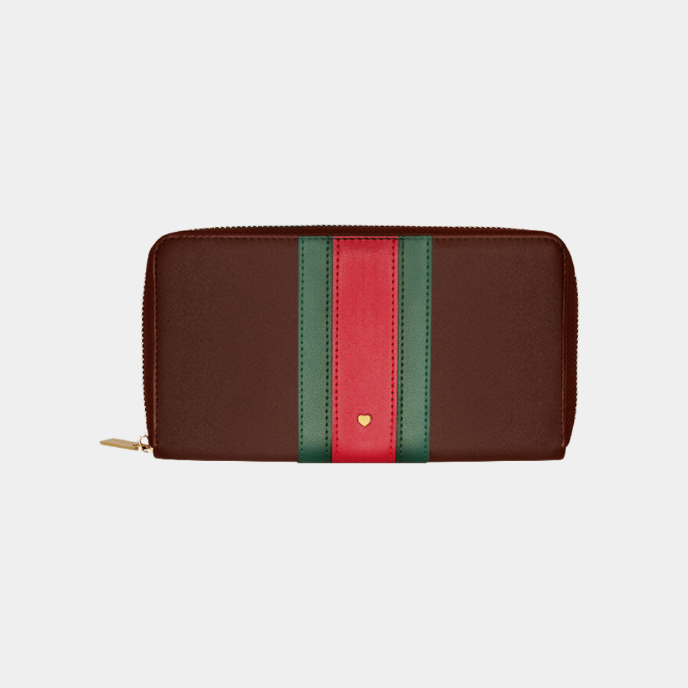 Brown Stripe Rowan long Purse - Johnny Loves Rosie - JLR London