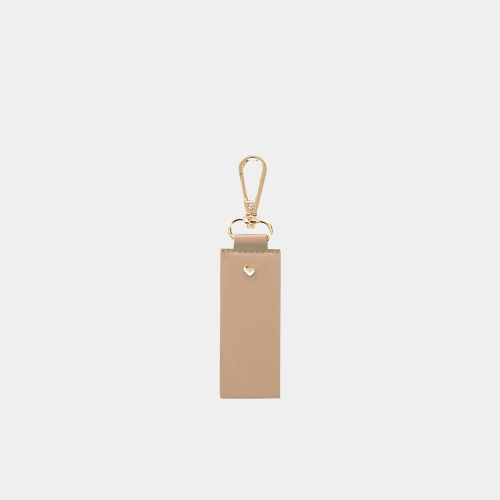 Fawn Soft Vegan Leather Archie Rectangle Keyring - Johnny Loves Rosie - JLR London