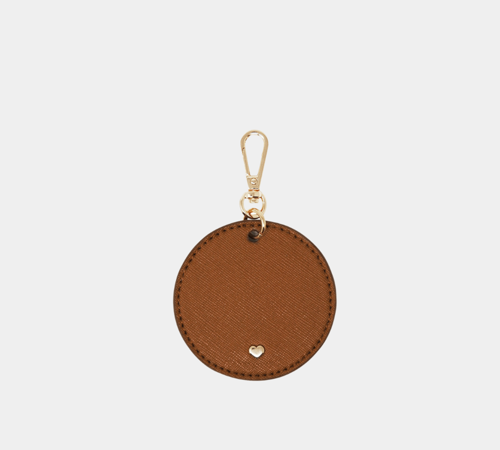 Tan Arlo Circle Keyring - Johnny Loves Rosie - JLR London
