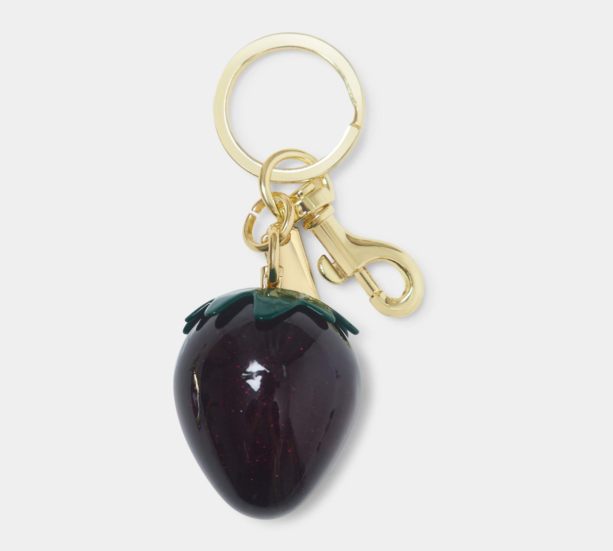 Deep Black Luxury Fruit keyring - JLR London