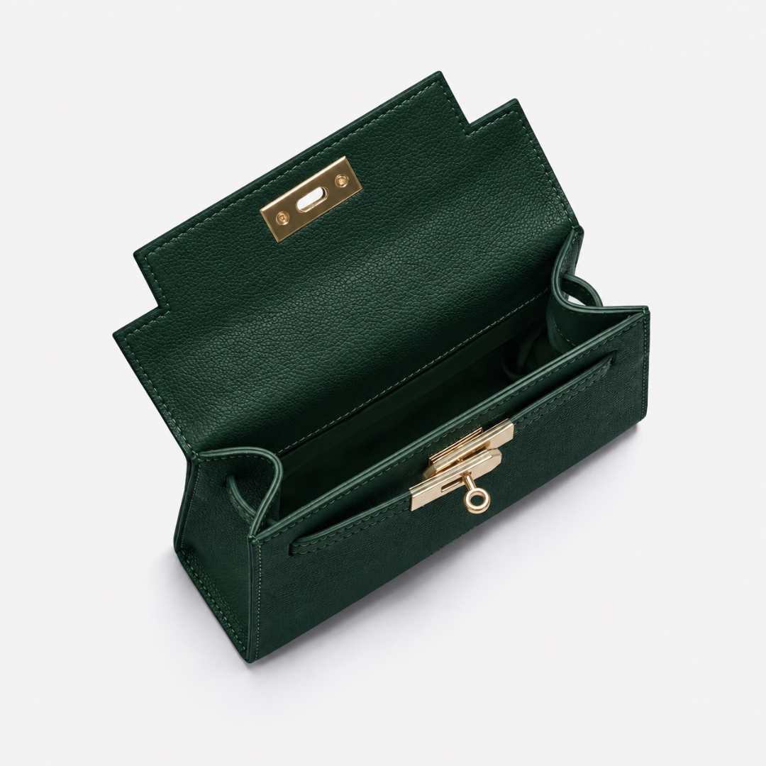 Willow Top Handle Tote Bag - Emerald