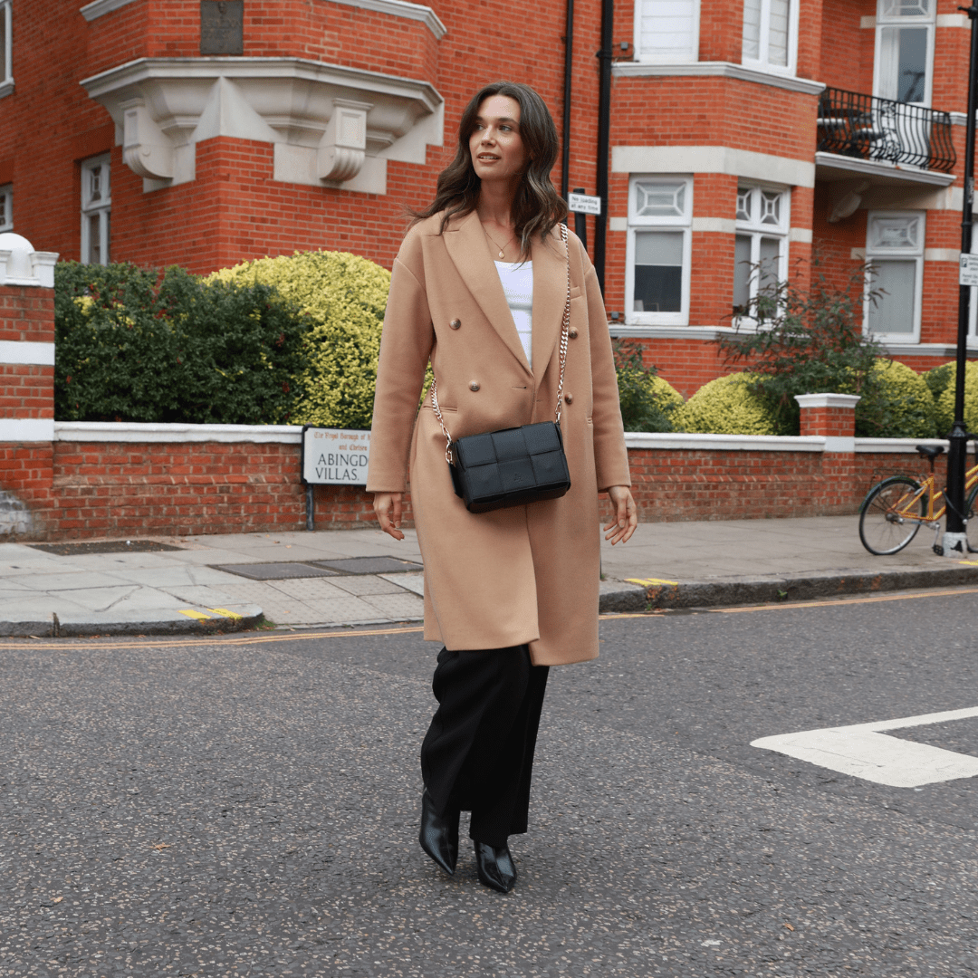 Soho city luxe leather bag Black