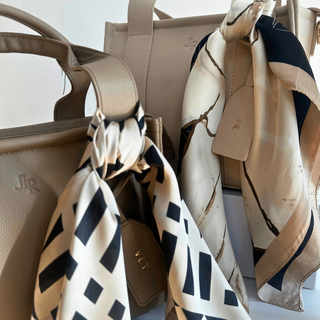 Mini Taylor Luxe Leather Tote Bag - Taupe