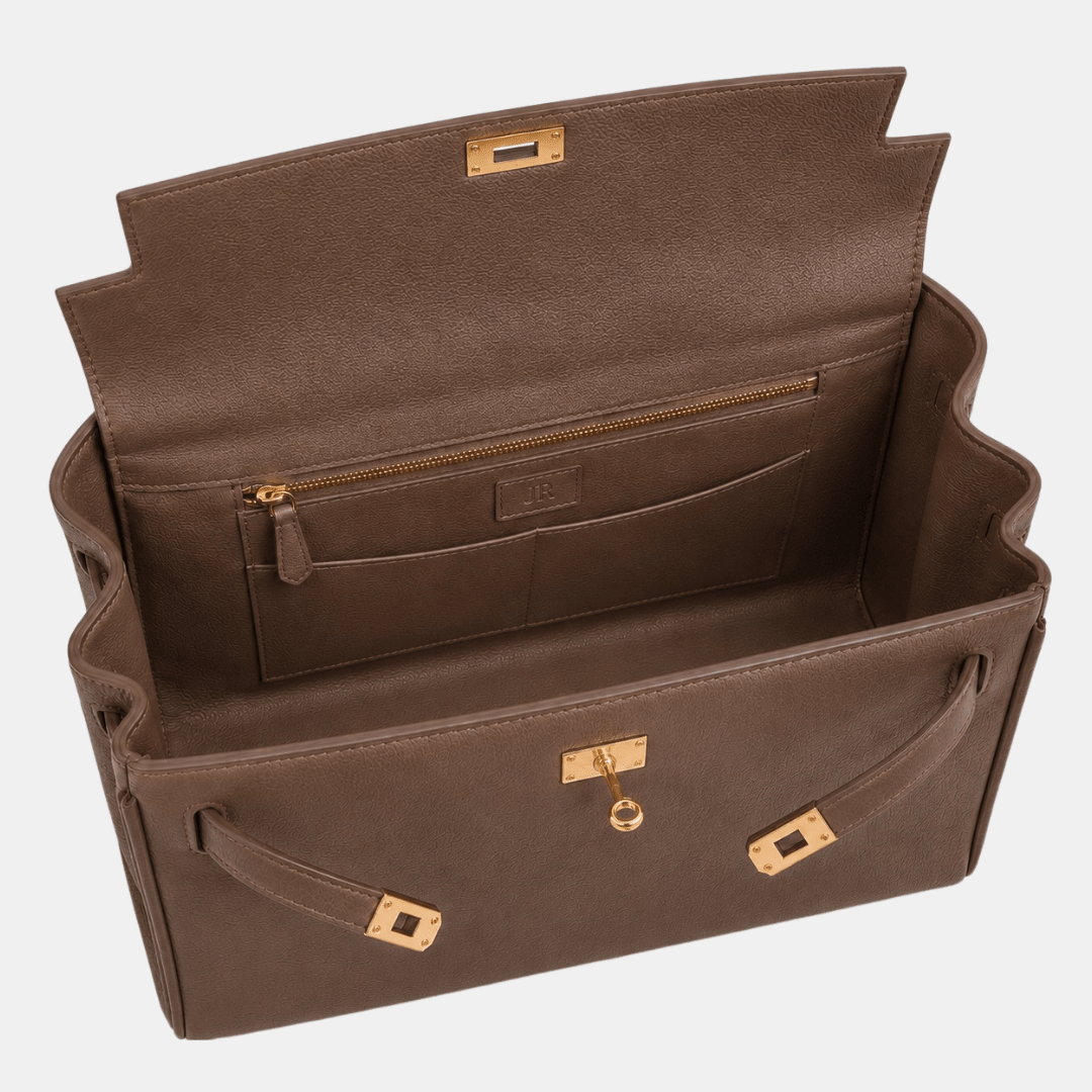 Eaton Top handle Work bag - Dark Brown - JLR London