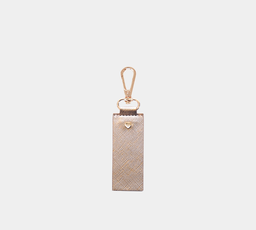 Rose Gold Archie Rectangle Keyring - Johnny Loves Rosie - JLR London