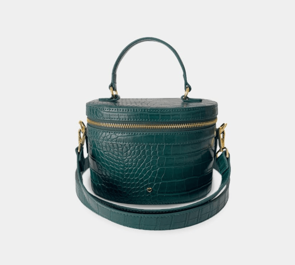 Aspen Circle Bag Emerald Croc - Johnny Loves Rosie - JLR London