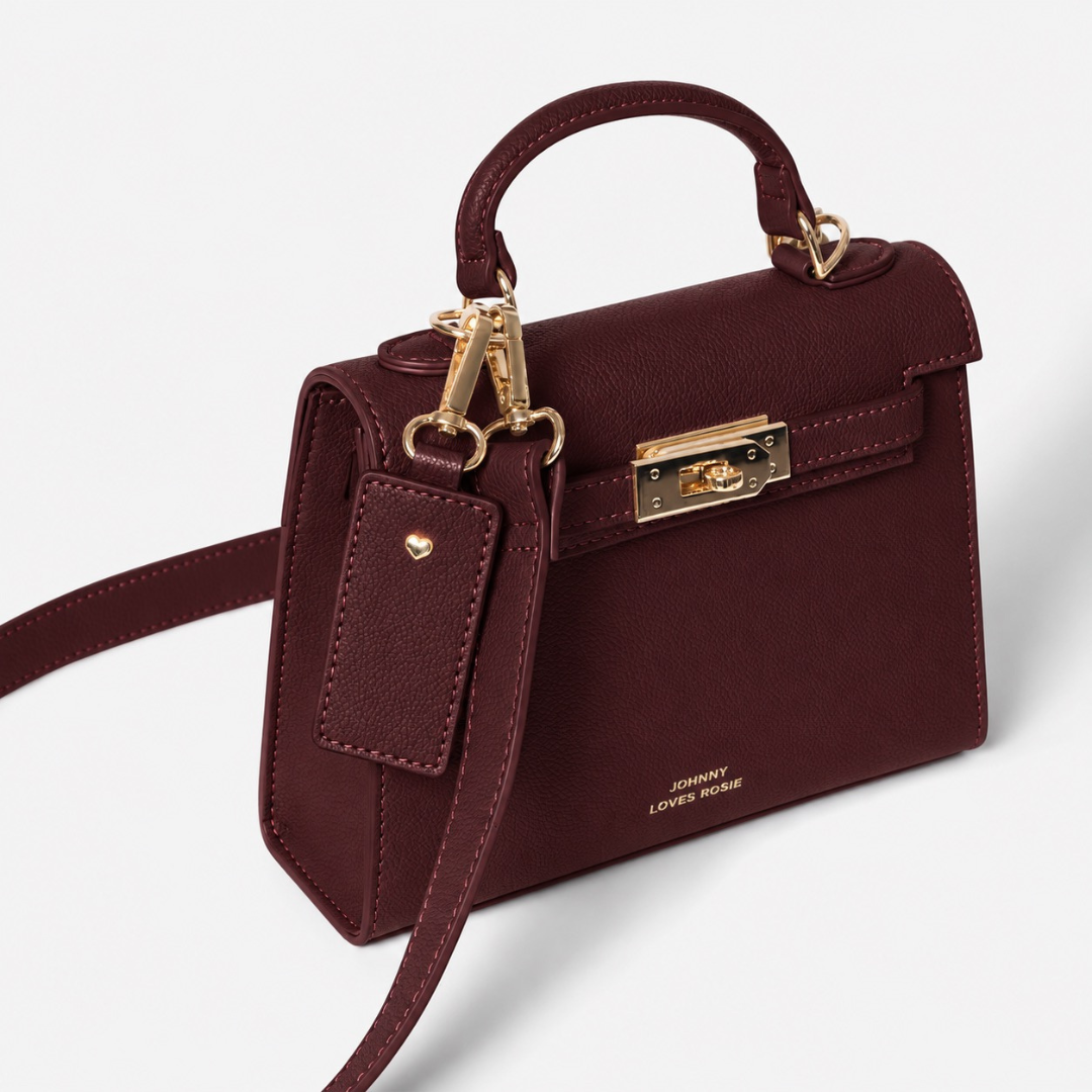 Willow Top Handle Tote Bag - Burgundy
