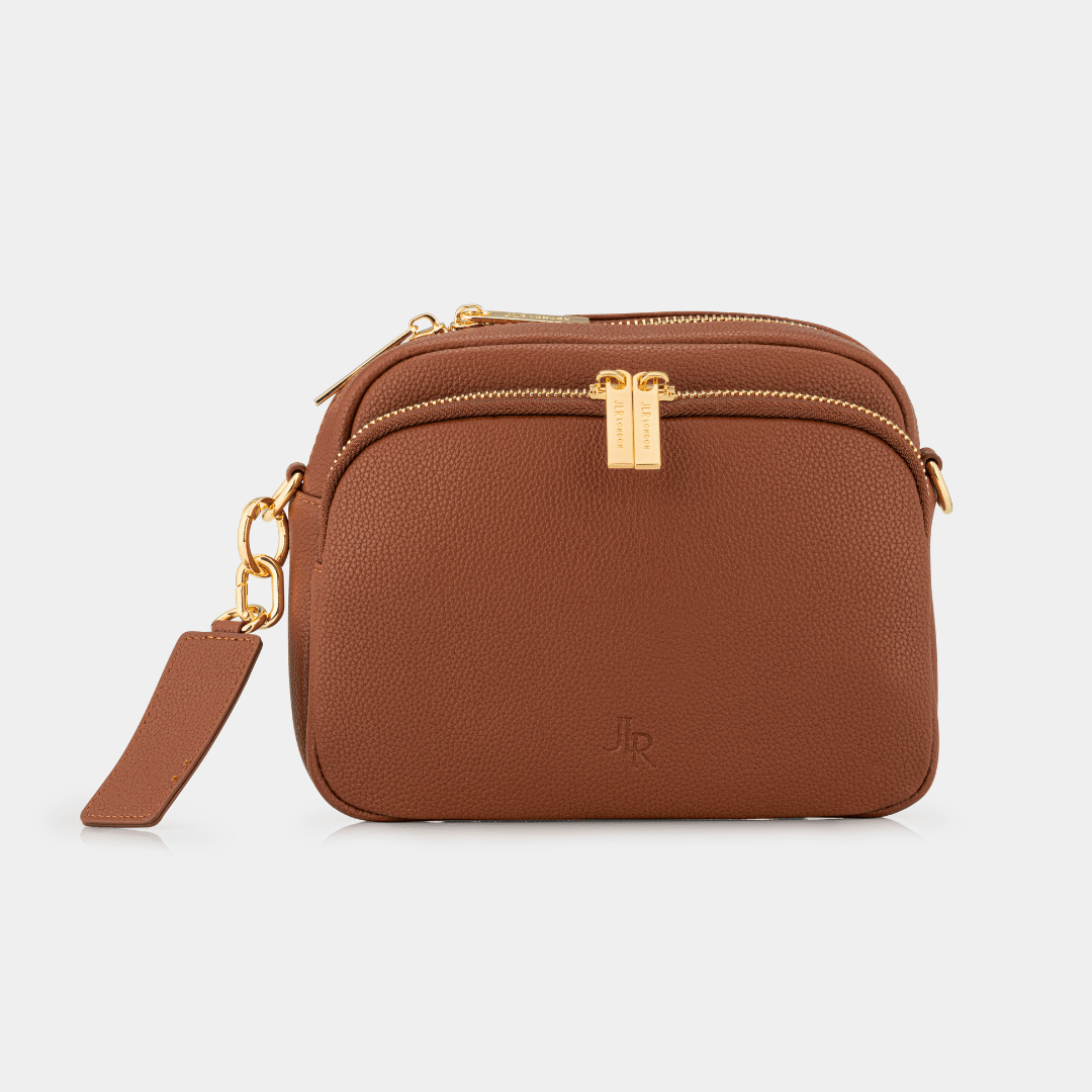 Chelsea Midi Crossbody luxe leather bag Tan