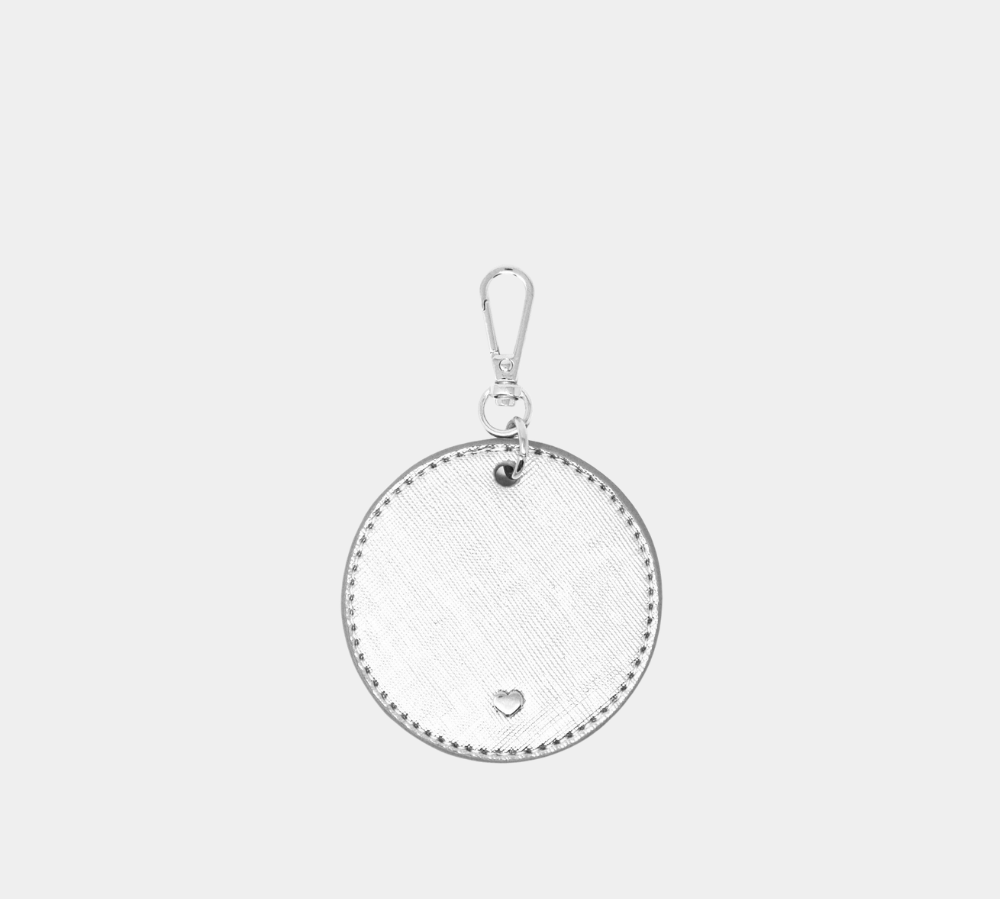 Silver Arlo Circle Keyring - Johnny Loves Rosie - JLR London