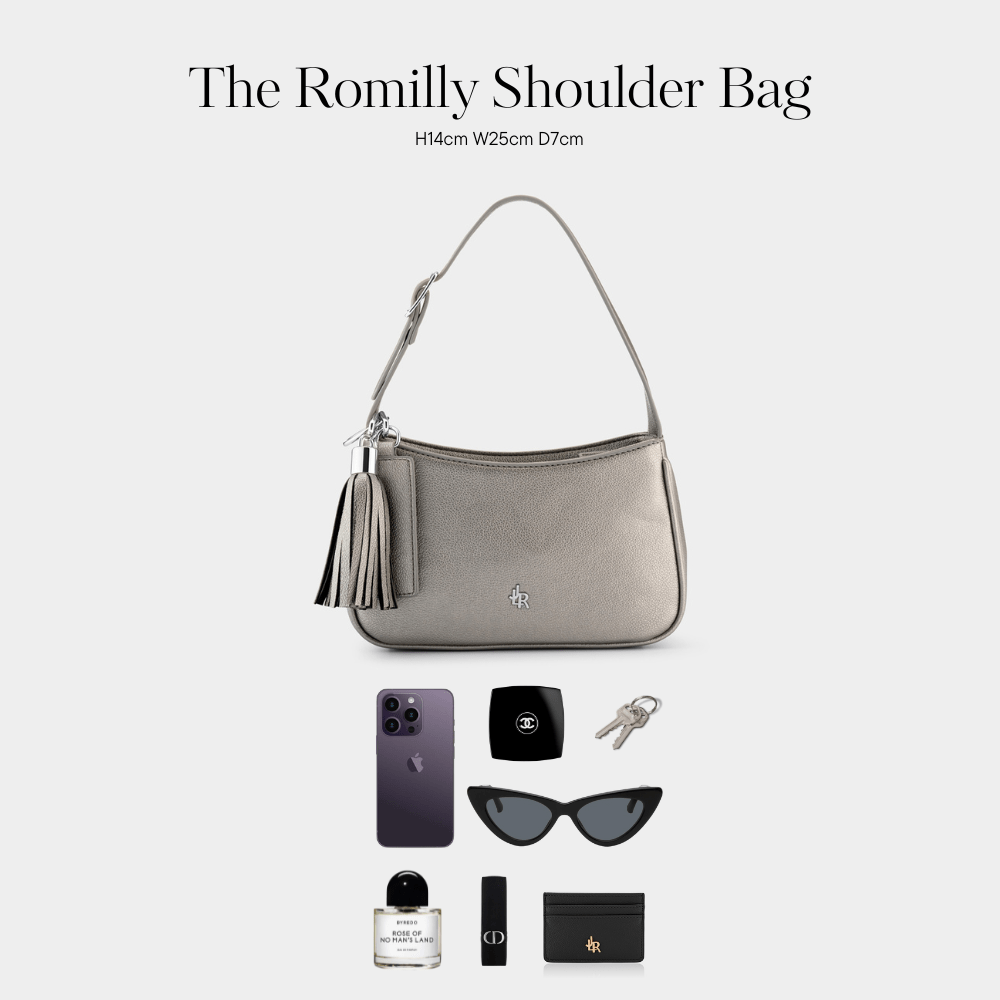 Pewter Romilly Shoulder Bag - JLR London