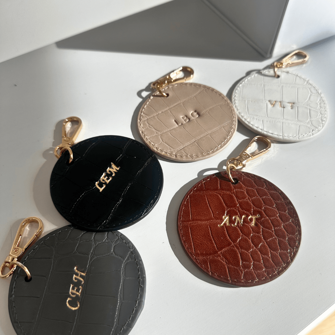 Nude Luxe Croc Circle Keyring