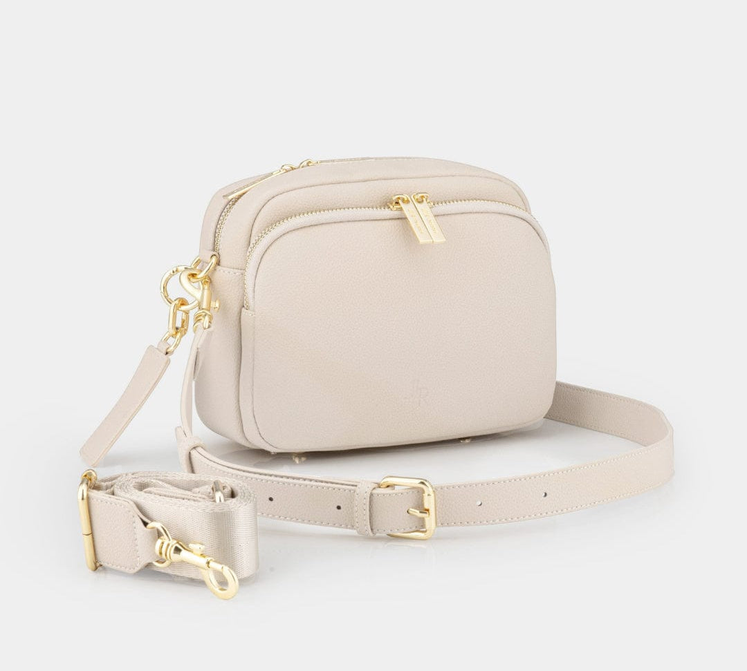 Chelsea Maxi Crossbody Luxe Leather Bag - Ecru - JLR London