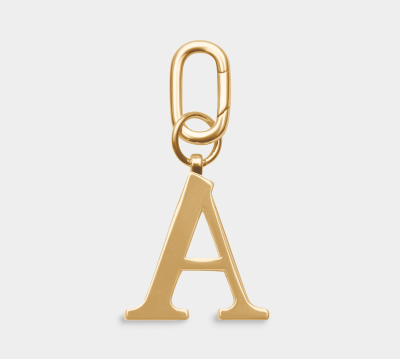 a-goldletter keyring-johnny-loves-rosie-jlr-personalisation