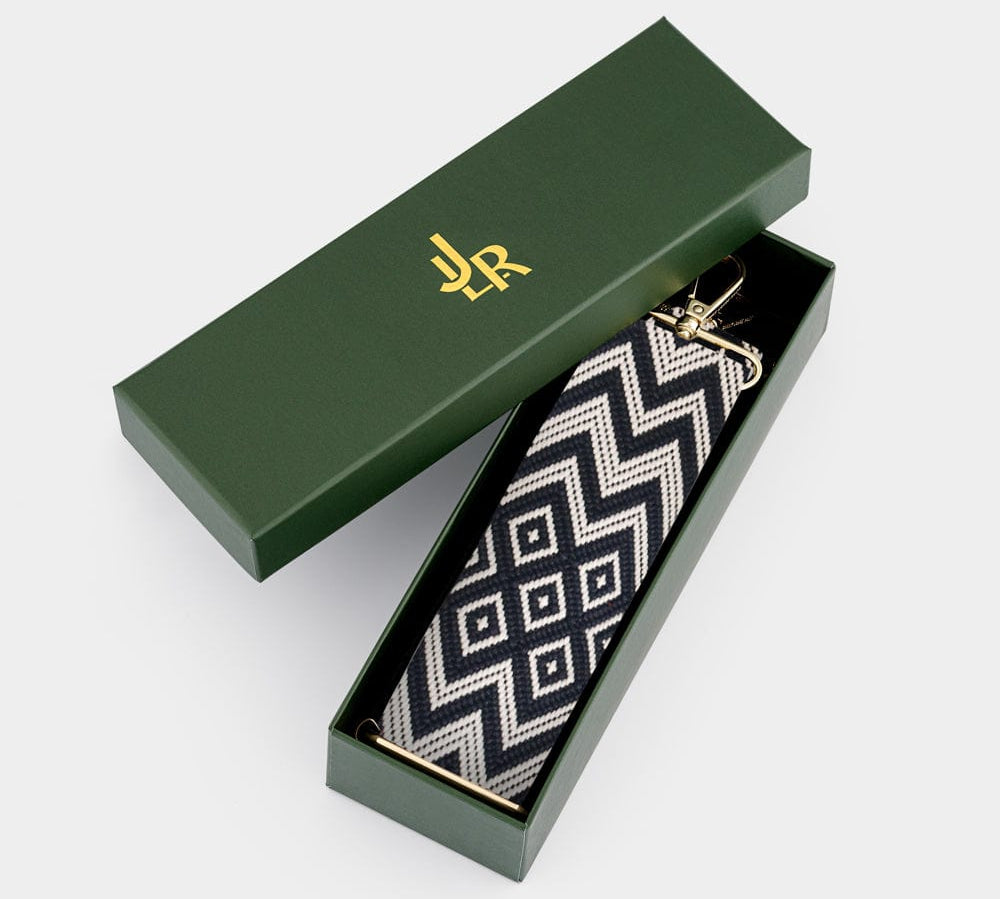 Black and White Asher Abstract Strap - JLR London