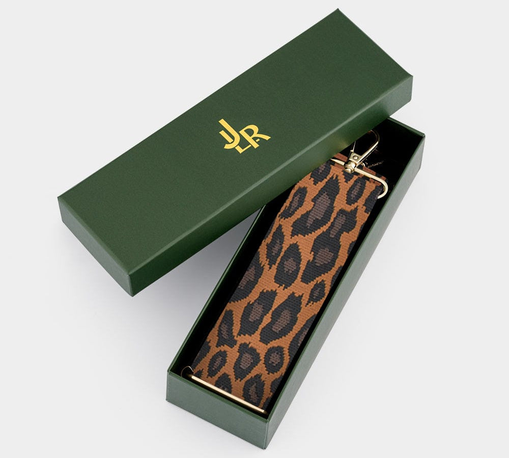 Luxe Tan Leopard Print Bag Strap - JLR London