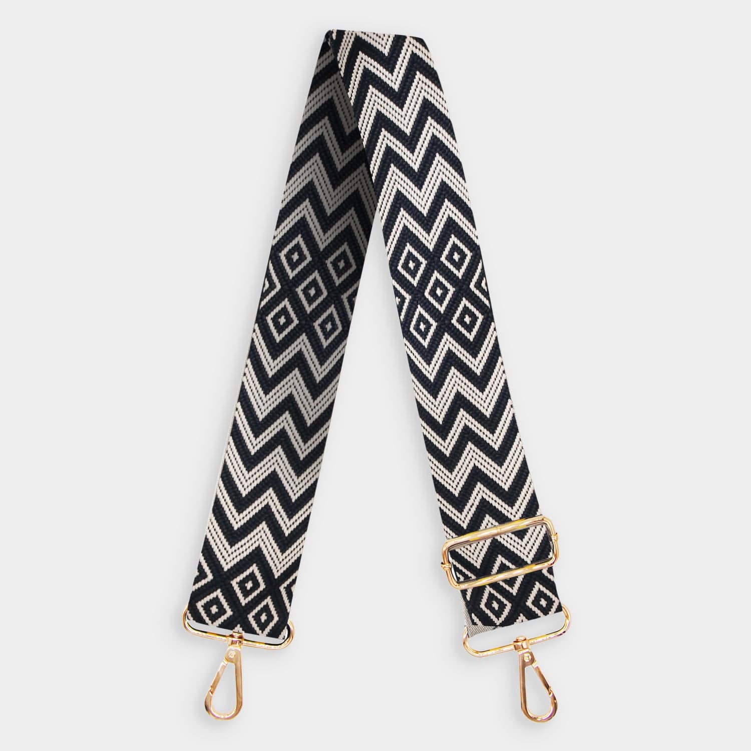 Black and White Asher Abstract Strap - JLR London