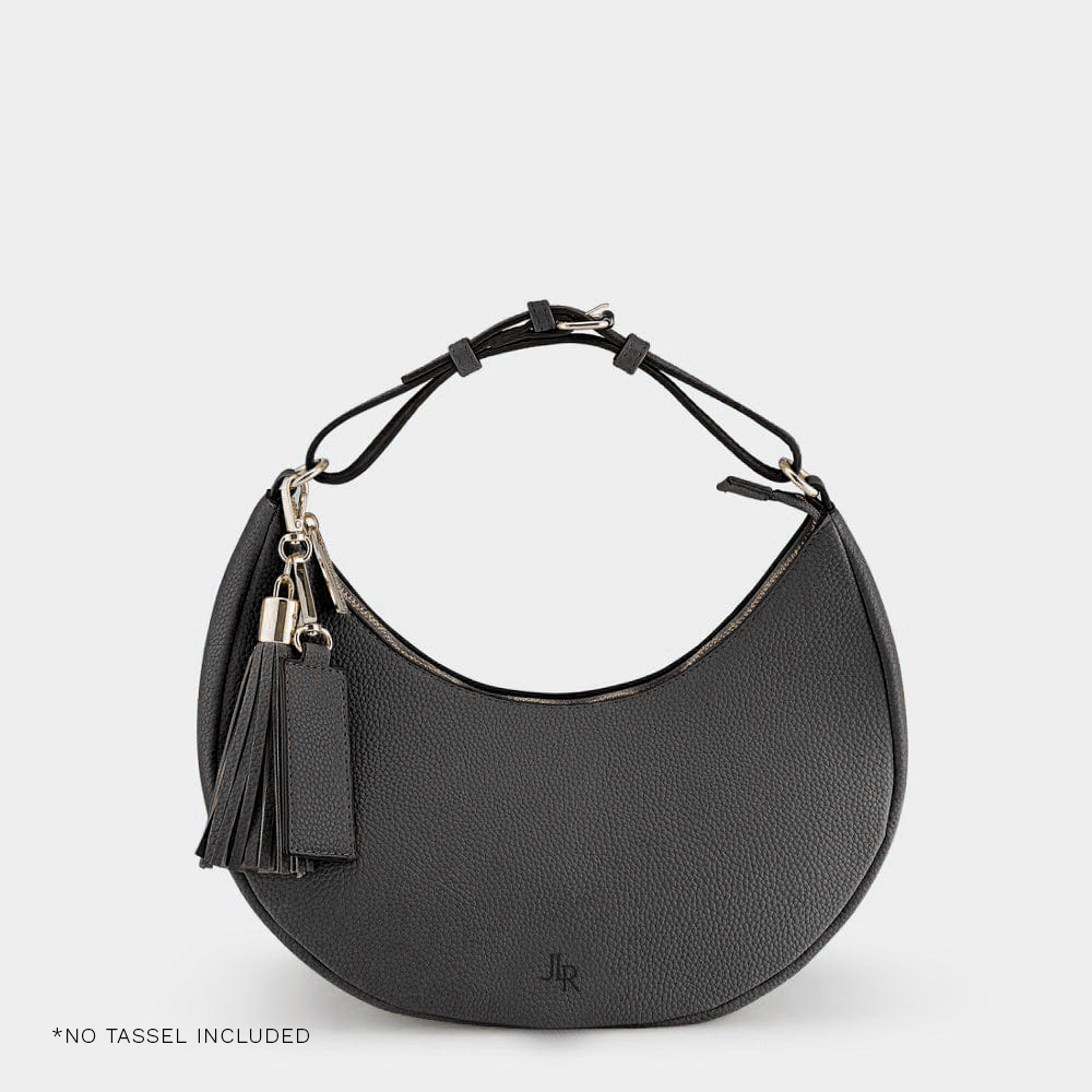 Black Rudy Midi Half Moon Bag