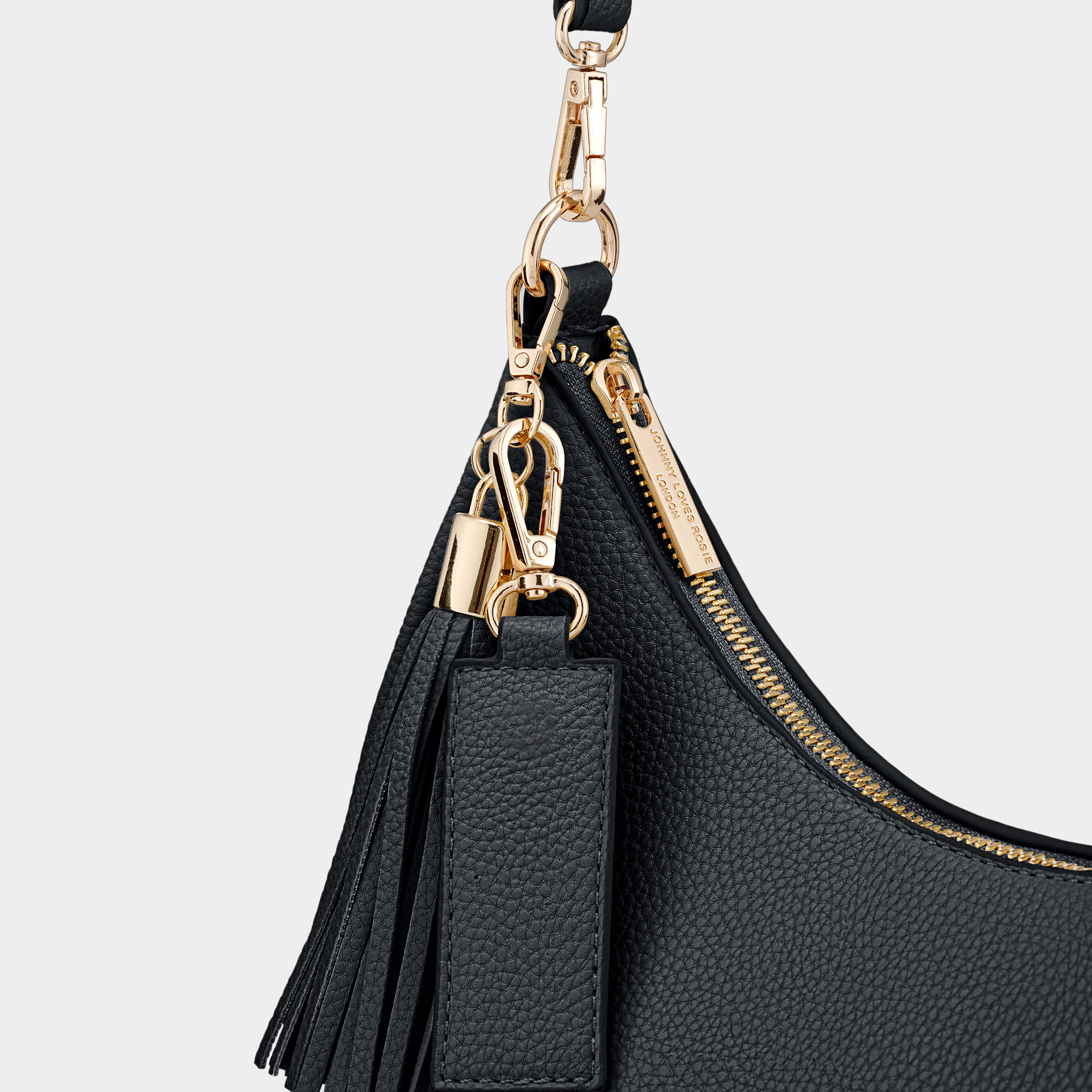 Rudy Midi Half Moon Bag - Black