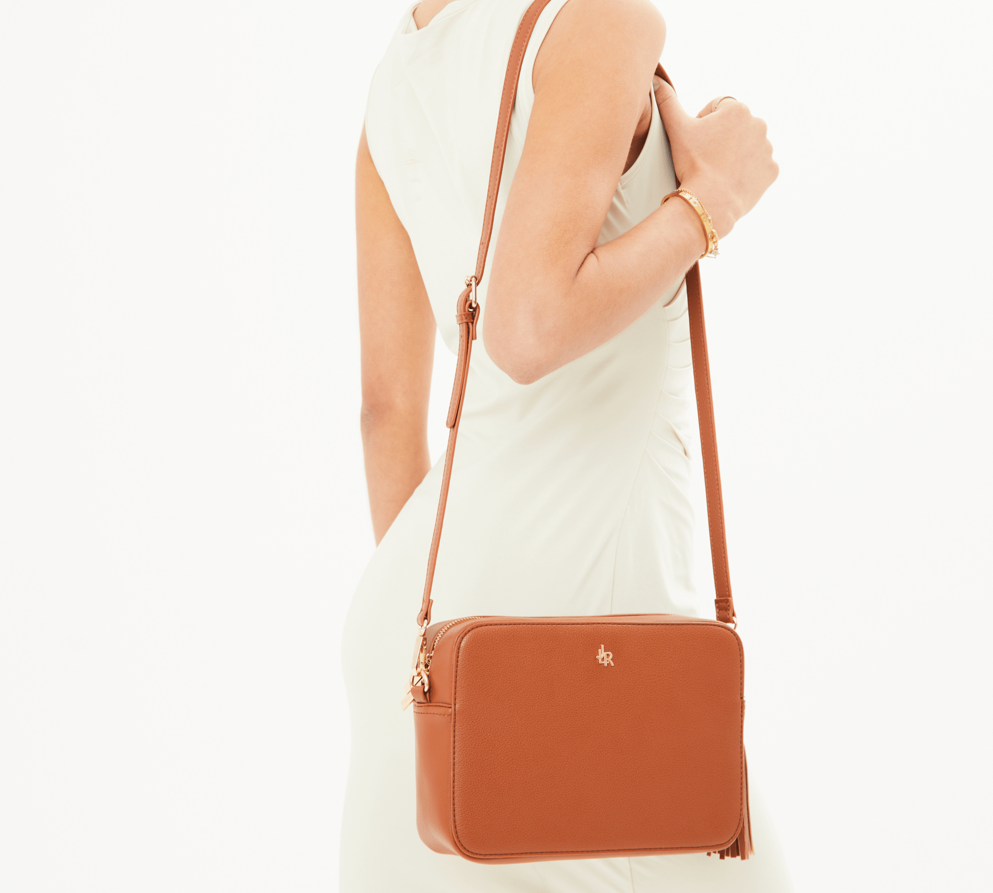 Tan Boston premium leather Crossbody Bag - Johnny Loves Rosie - JLR London