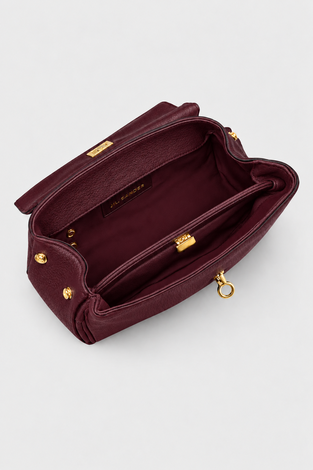 The Lucca Top Handle Tote - Burgundy Leather