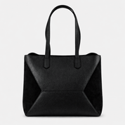 Antonio Large Luxe Leather and Suede Tote Bag - Black - JLR London