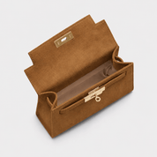 Willow Top Handle Tote Bag Tan Suede - Johnny Loves Rosie - JLR London