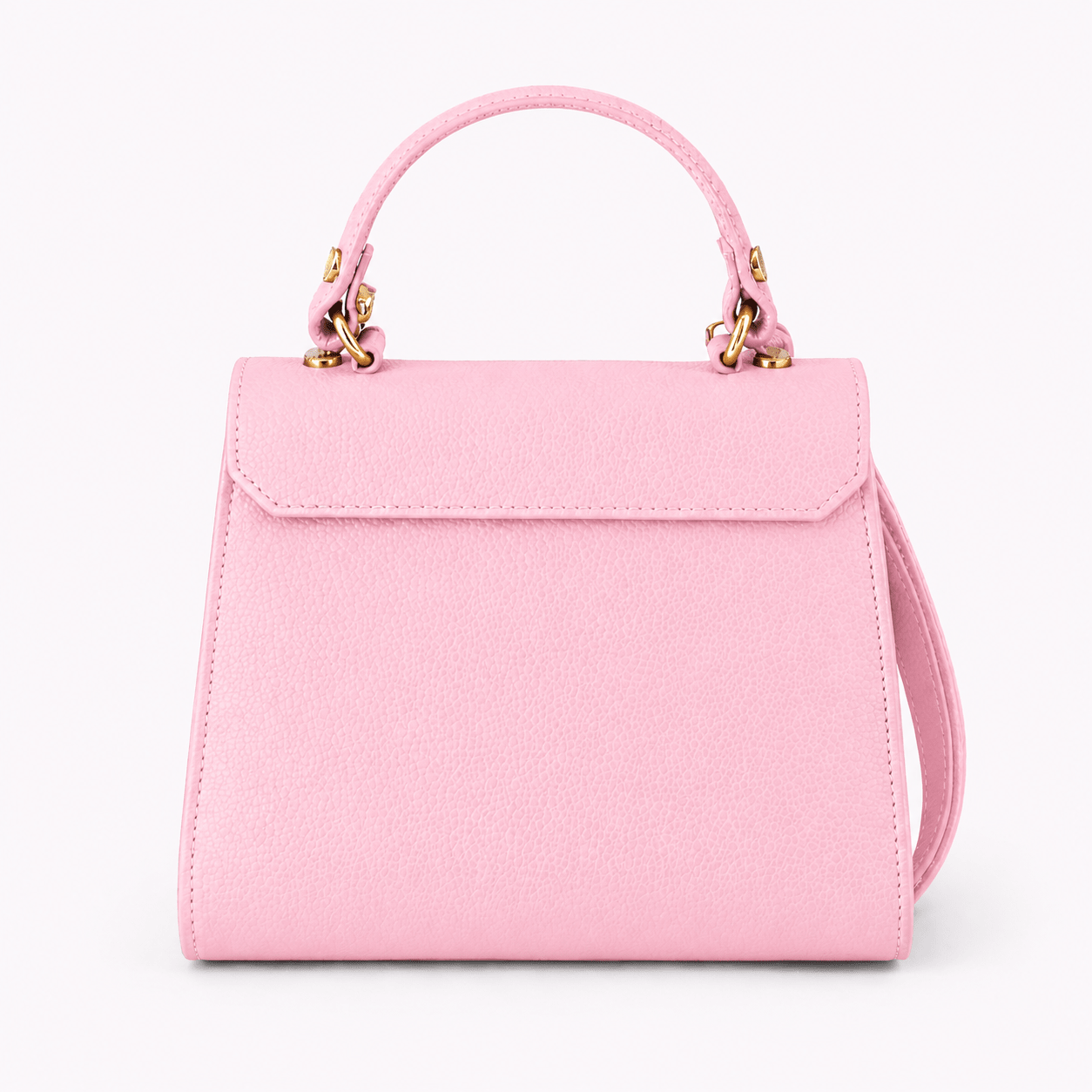 Elena Top Handle Luxe Leather Top Handle - Bubblegum Pink - JLR London
