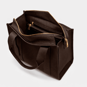 Maxi Taylor Luxe Leather Tote Bag - Dark brown *PRE - ORDER* - JLR London