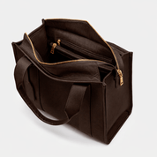 Medium Taylor Tote bag - Dark Brown Vegan Leather *Pre - order* - JLR London