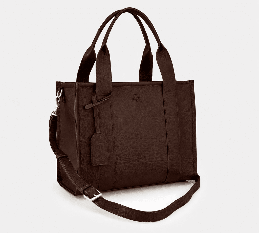 Maxi Taylor Luxe Leather Tote Bag - Dark brown *PRE - ORDER* - JLR London