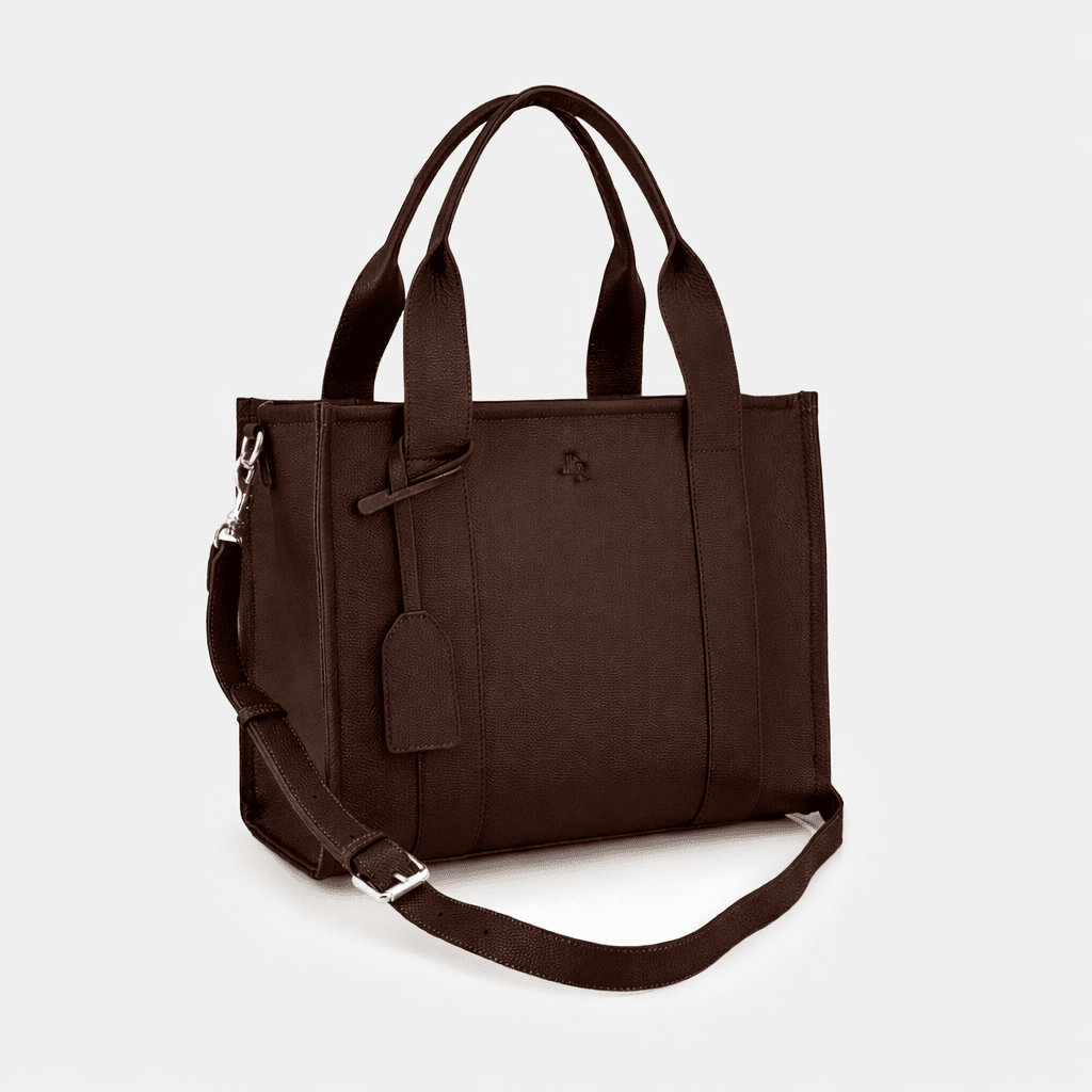 Maxi Taylor Luxe Leather Tote Bag - Dark brown *PRE - ORDER* - JLR London
