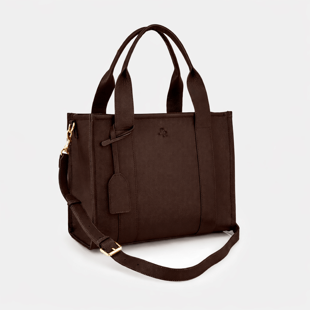 Medium Taylor Tote bag - Dark Brown Vegan Leather *Pre - order* - JLR London