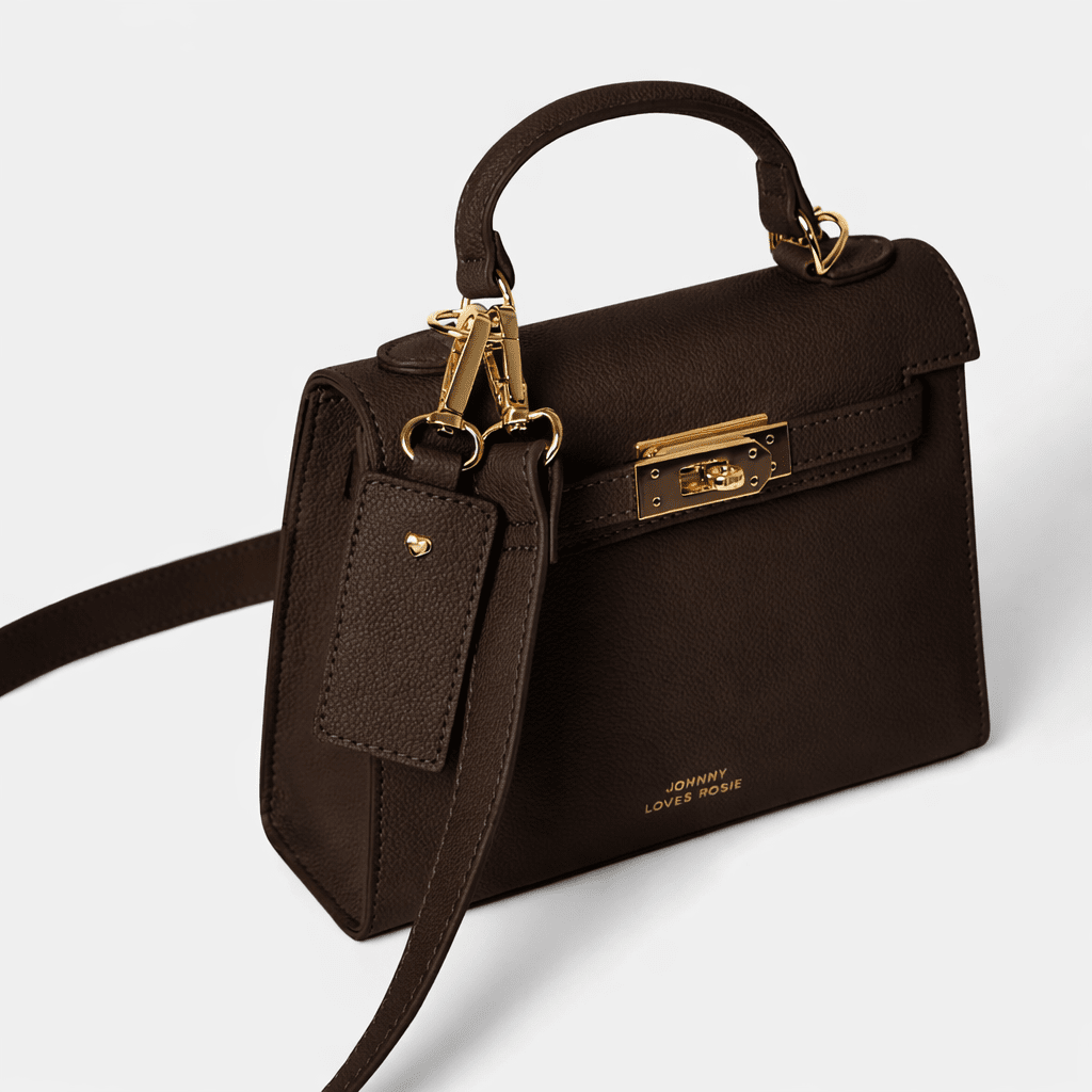 Willow Top Handle Tote Bag Dark Brown - Johnny Loves Rosie *PRE - ORDER* - JLR London