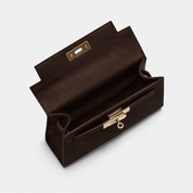 Willow Top Handle Tote Bag Dark Brown - Johnny Loves Rosie *PRE - ORDER* - JLR London