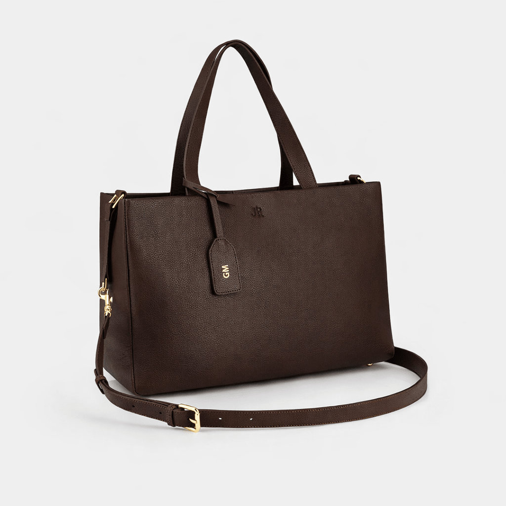 Stella Large Luxe Leather Tote Bag - Dark Brown *Pre - Order* - JLR London