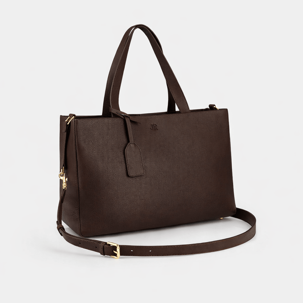 Stella Large Luxe Leather Tote Bag - Dark Brown *Pre - Order* - JLR London