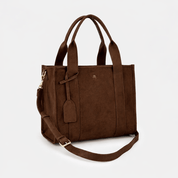 Medium Taylor Suede Tote bag - Chocolate Brown *Pre - order* - JLR London