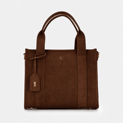 Medium Taylor Suede Tote bag - Chocolate Brown *Pre - order* - JLR London