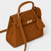 Richmond Top handle bag Tan Suede *Pre - Order* - JLR London