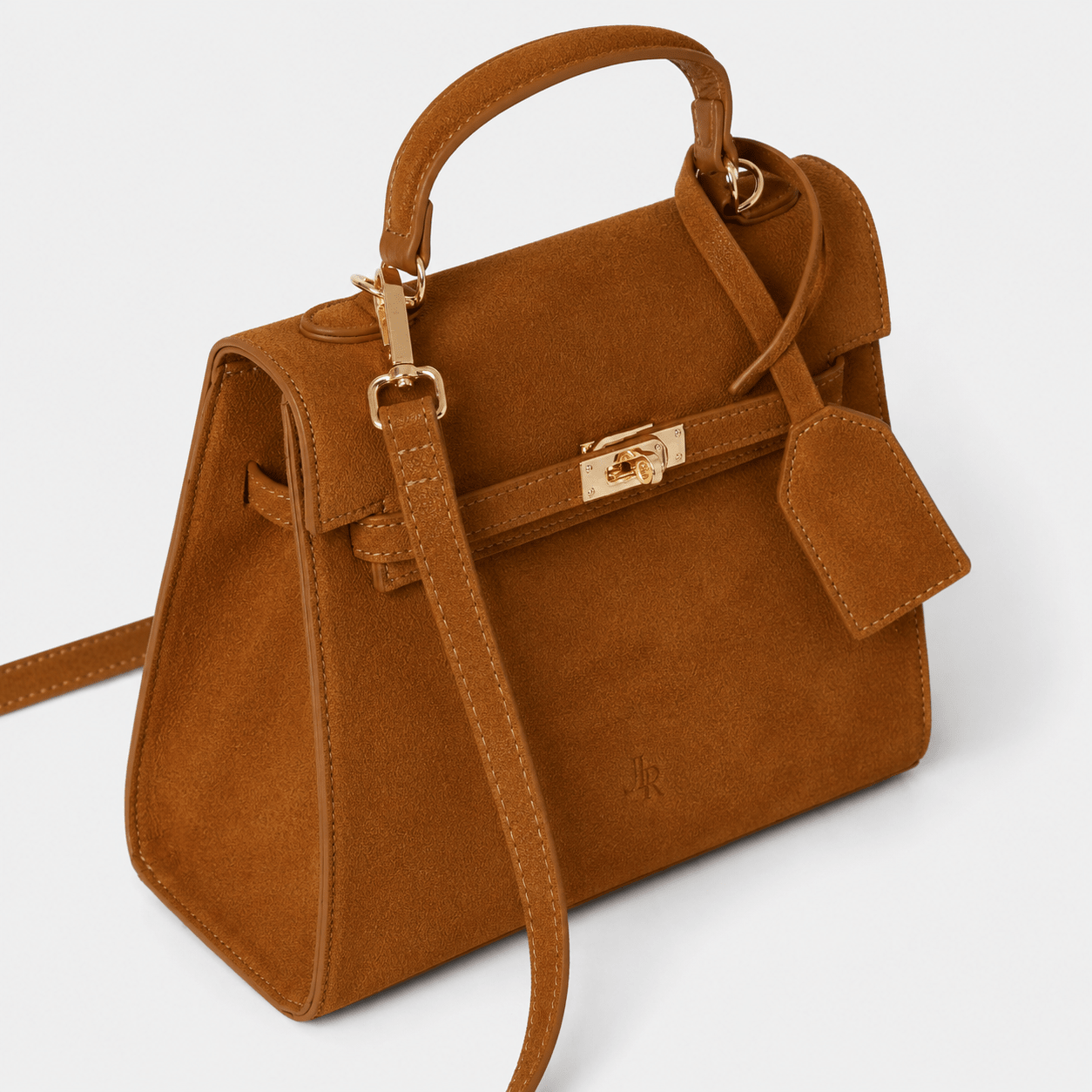 Richmond Top handle bag Tan Suede *Pre - Order* - JLR London