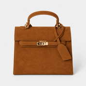 Richmond Top handle bag Tan Suede *Pre - Order* - JLR London