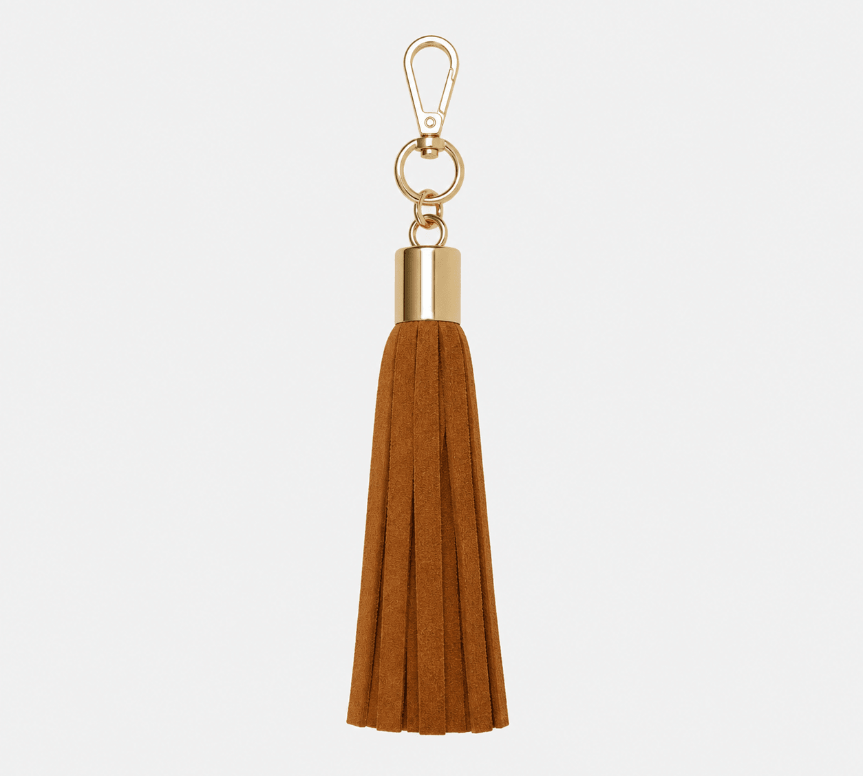 Tan Suede Tassel Keyring - JLR London