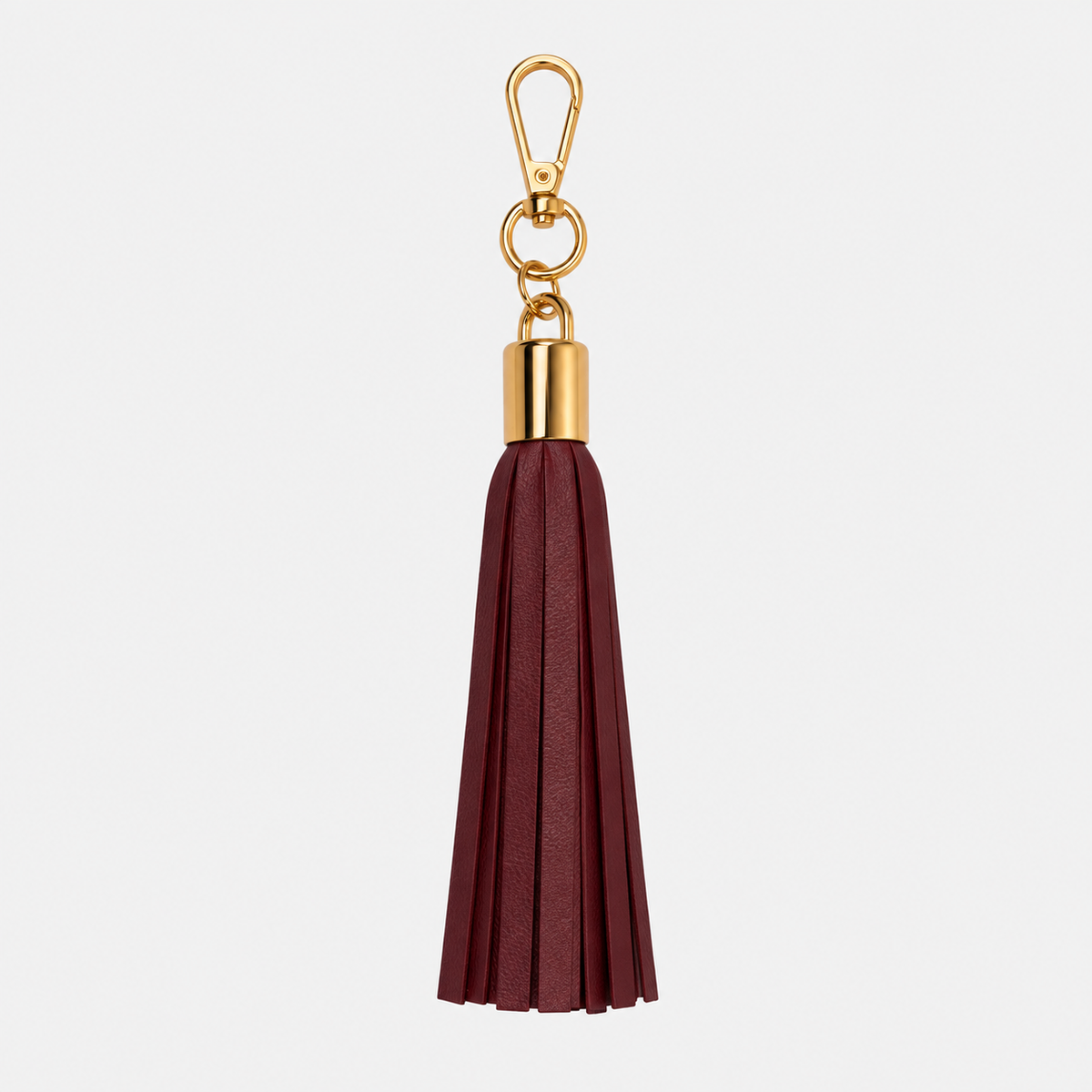 Burgundy Tassel Keyring