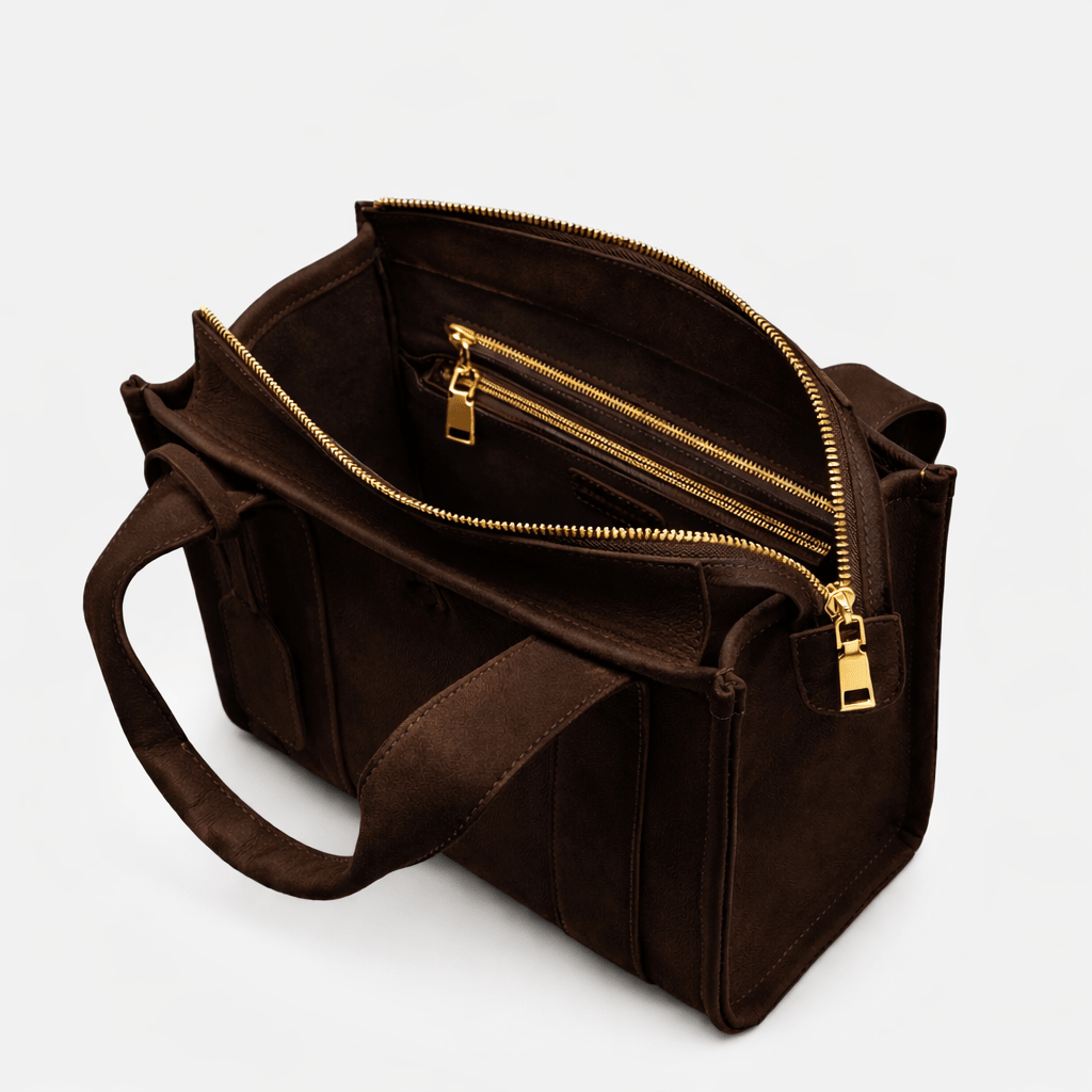 Mini Taylor Tote Bag Dark Brown Suede *Pre - Order* - JLR London