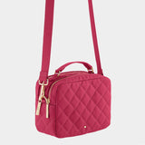 Quilted Pink Sasha Vegan Leather Bag