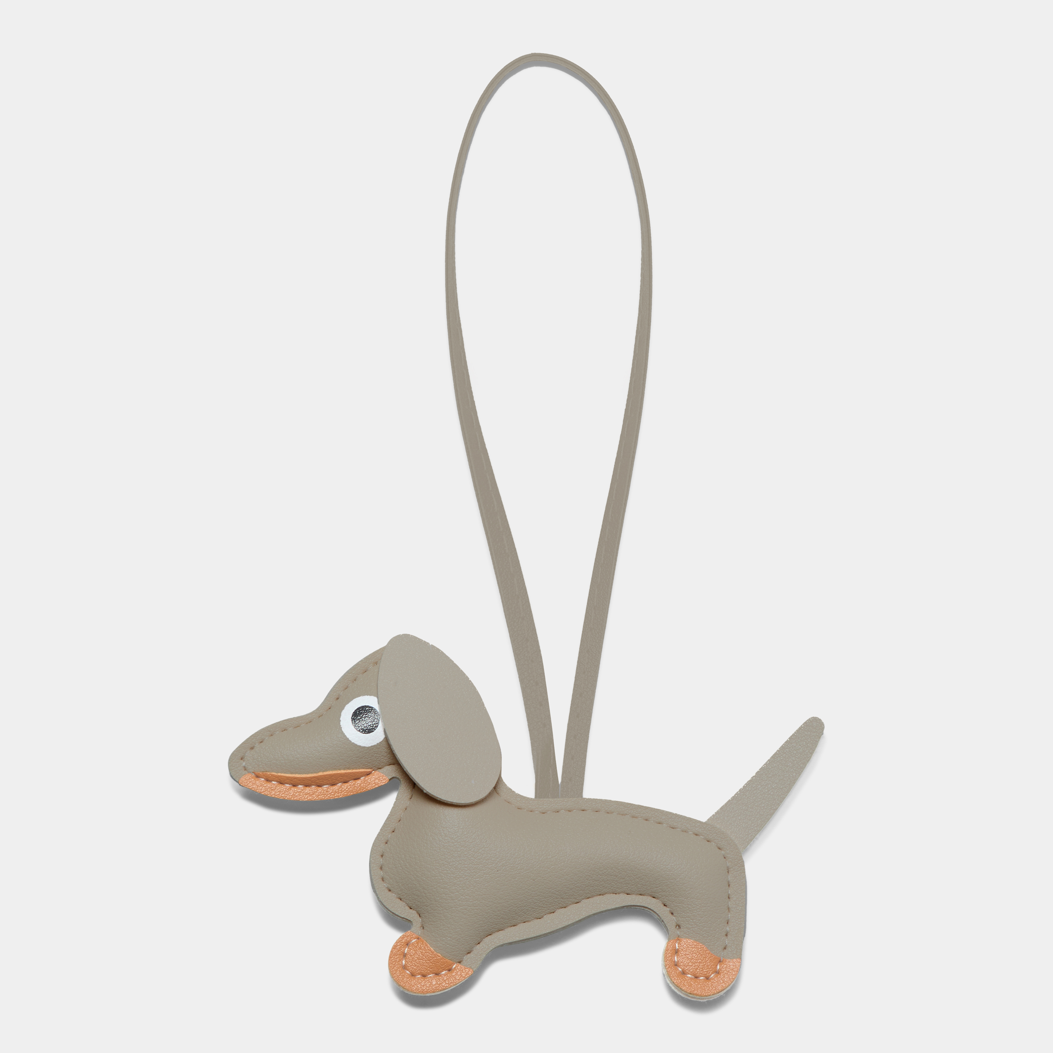 Dachshund Dog Charm – Grey & Tan