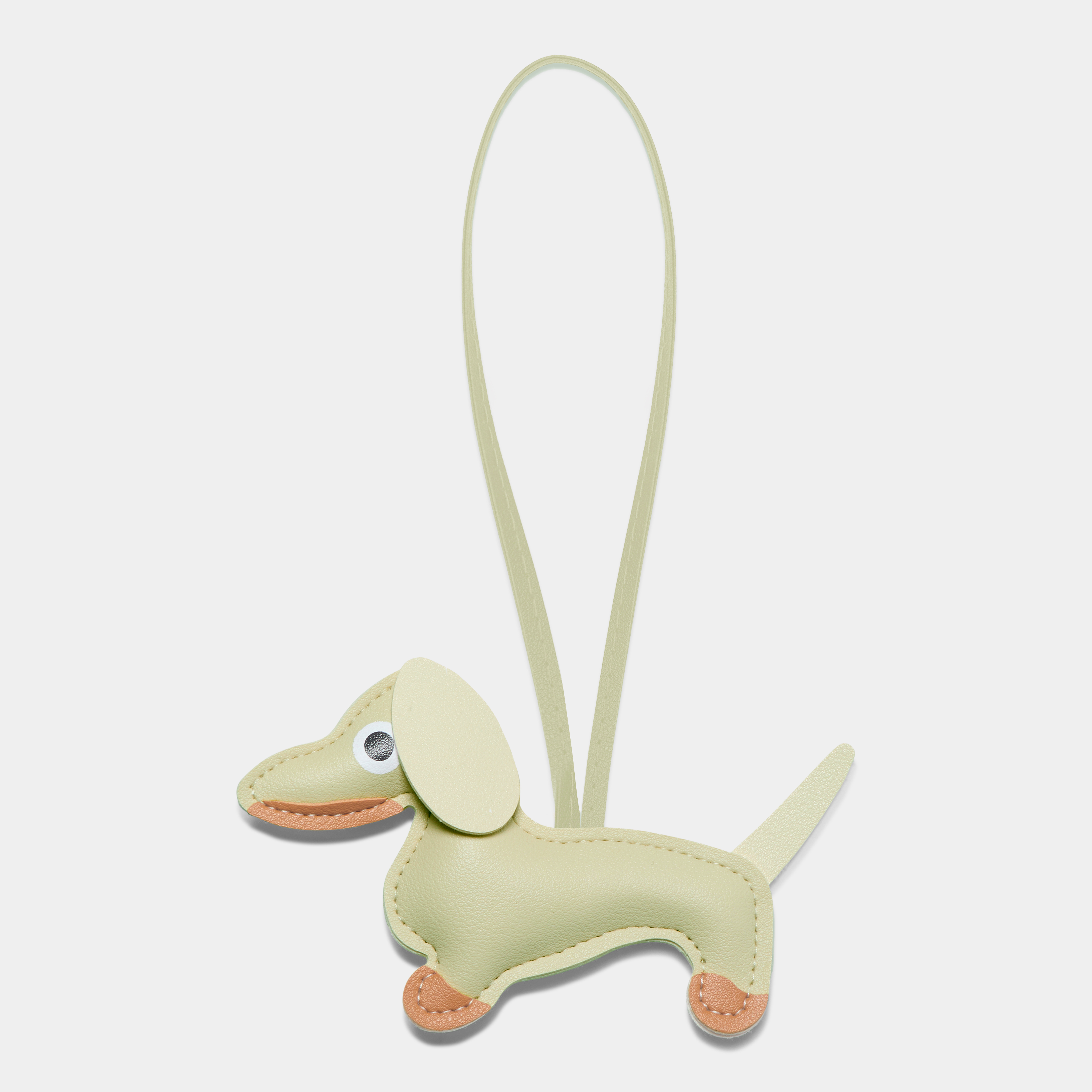 Dachshund Dog Charm – Pistachio & Tan
