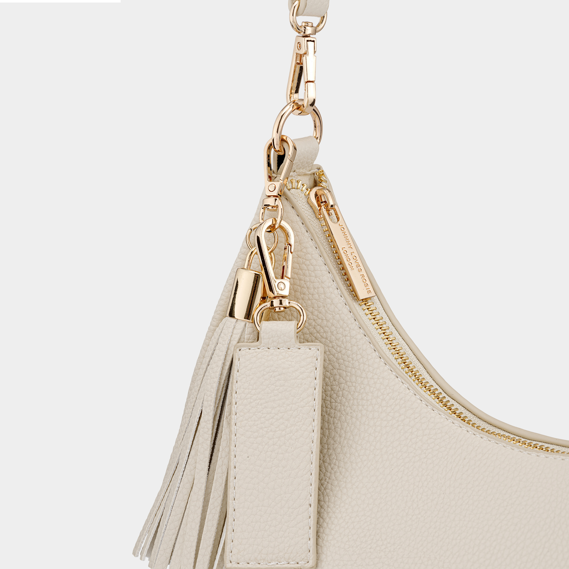 Rudy Midi Half Moon Bag - Ecru