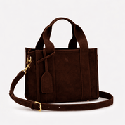 Mini Taylor Tote Bag Dark Brown Suede *Pre - Order* - JLR London